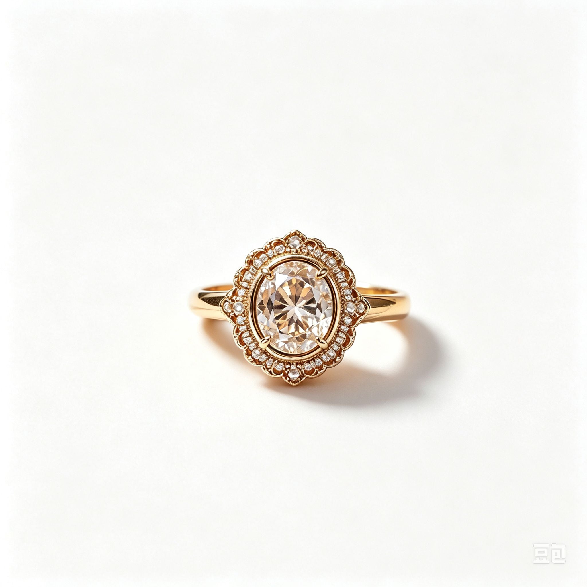 VfwFgd™  Vintage Diamond Engagement Ring