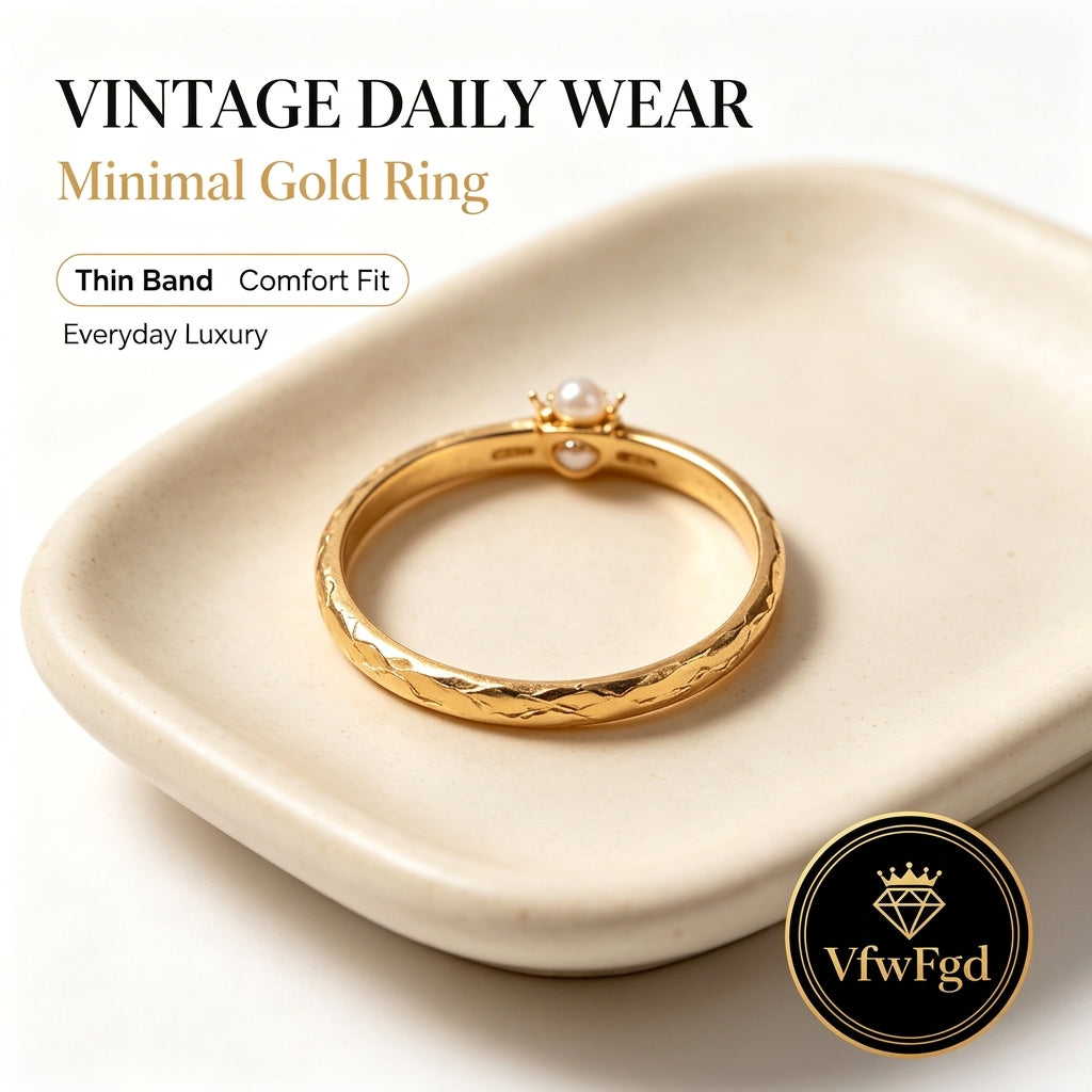 VfwFgd™  Minimal Gold Ring